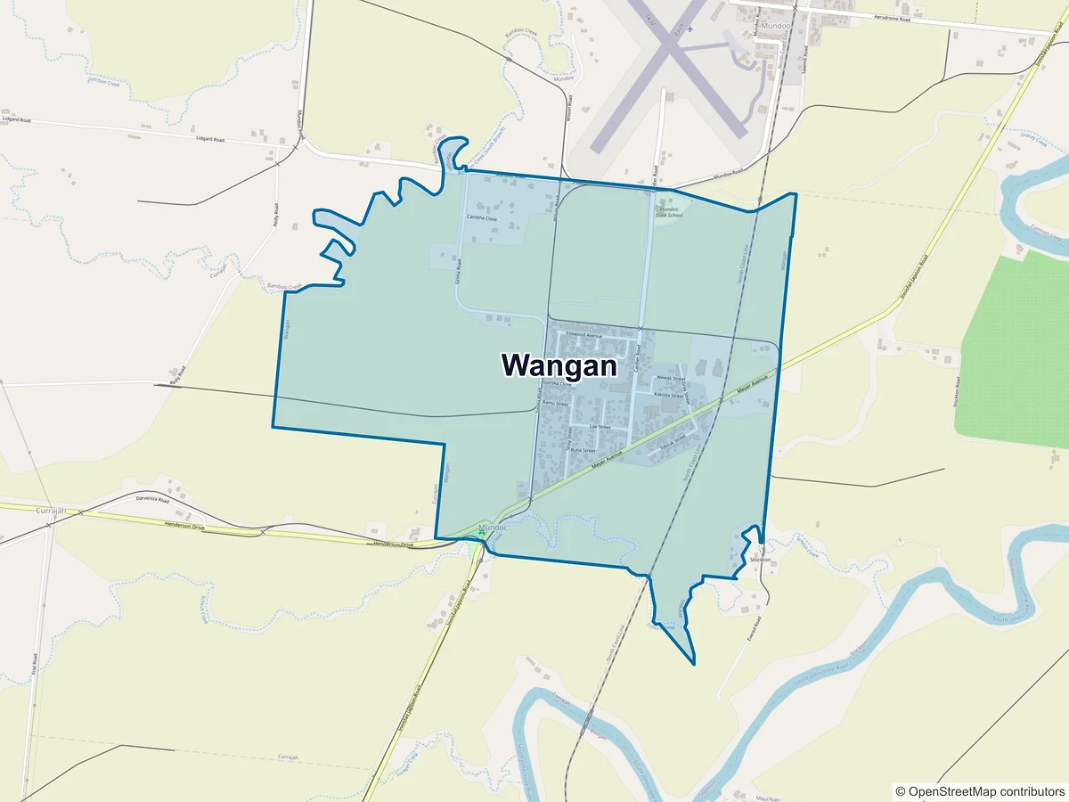 Map of Wangan, QLD, Australia