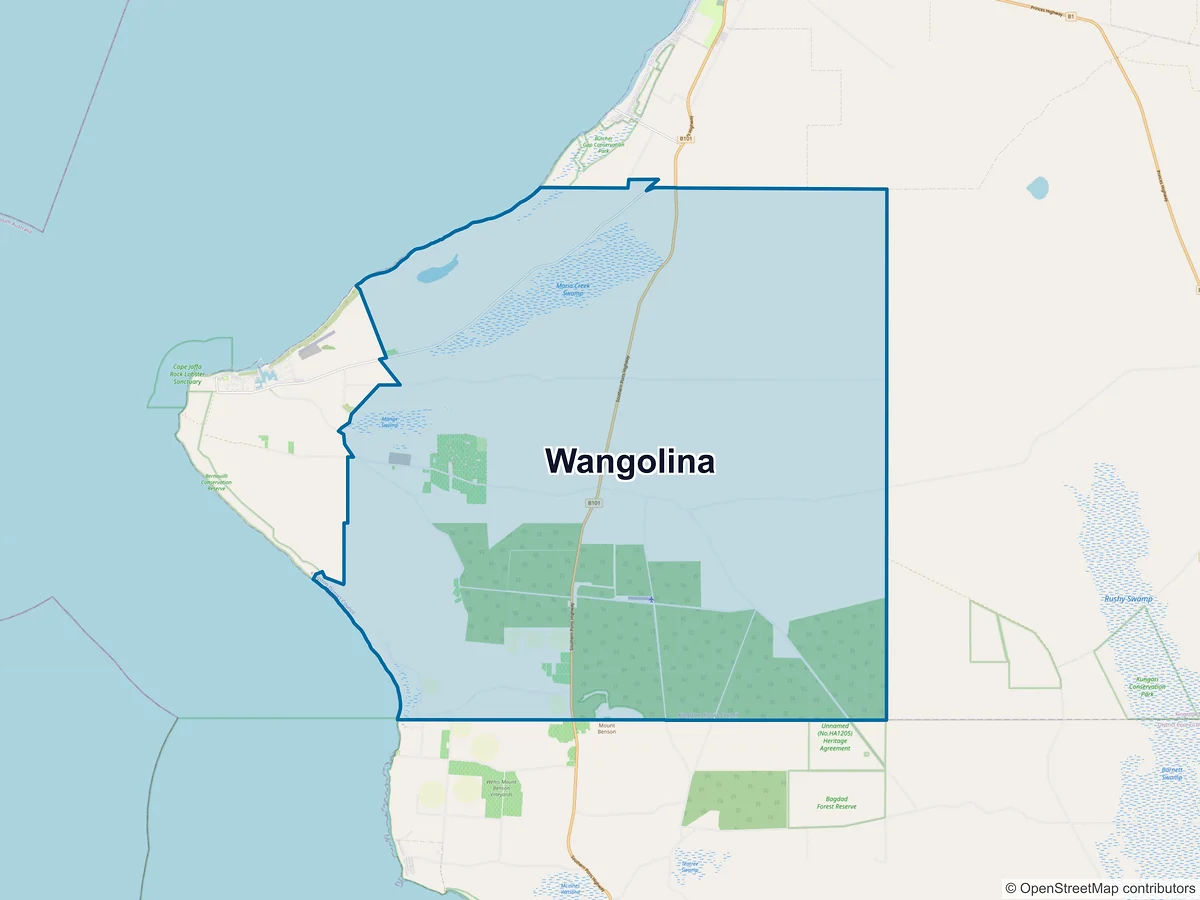 Map of Wangolina, SA, Australia