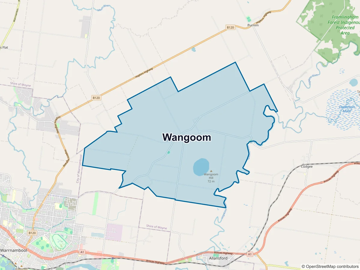 Map of Wangoom, VIC, Australia