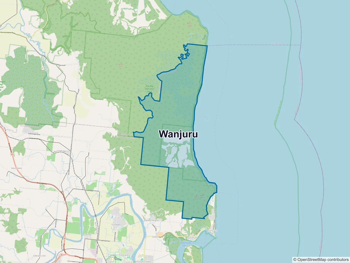 Map of Wanjuru, QLD, Australia