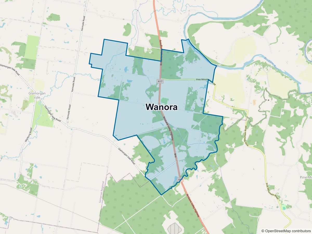 Map of Wanora, QLD, Australia