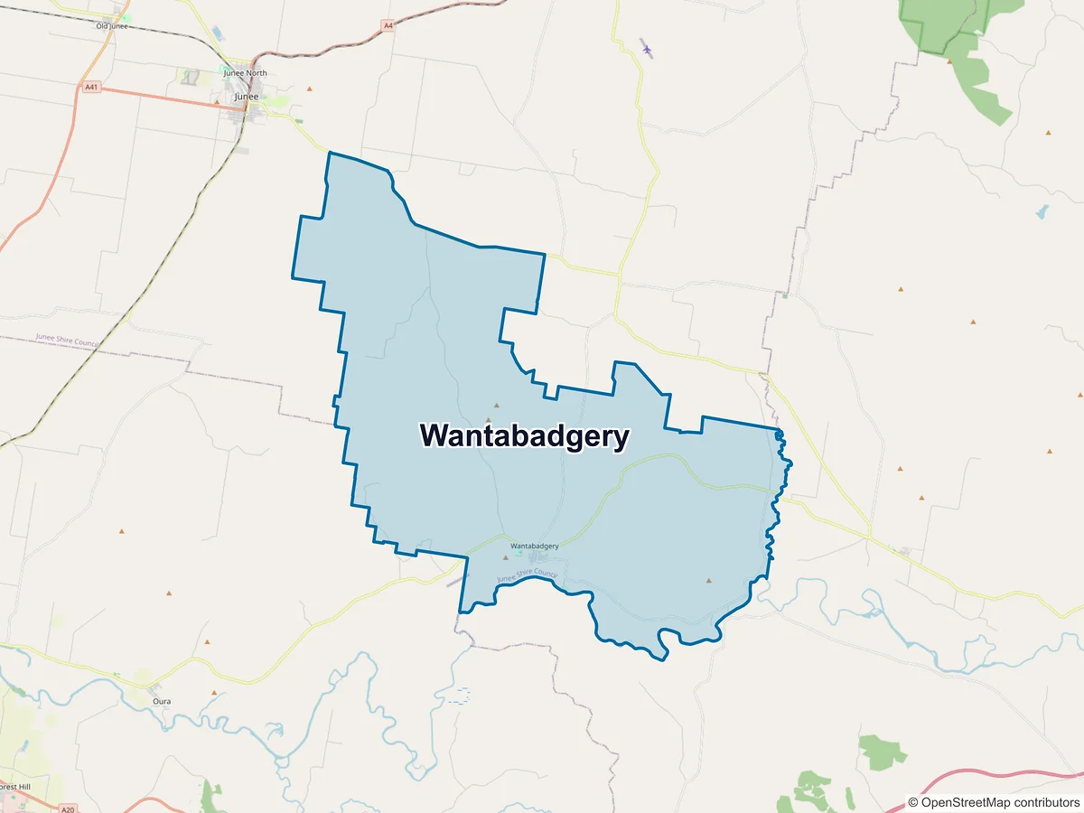 Map of Wantabadgery, NSW, Australia