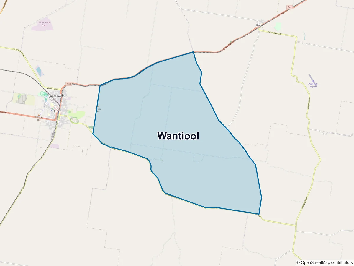 Map of Wantiool, NSW, Australia