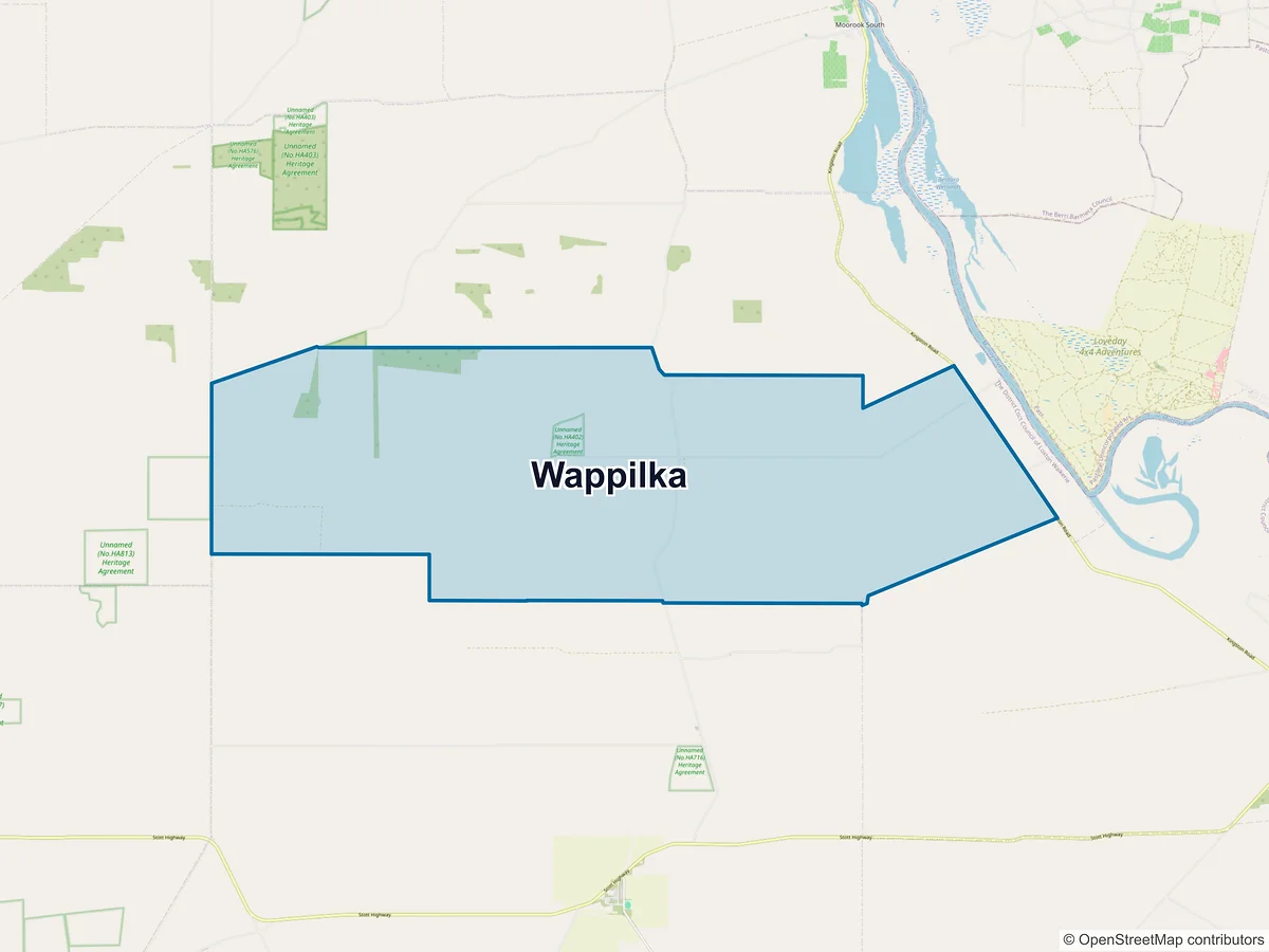 Map of Wappilka, SA, Australia