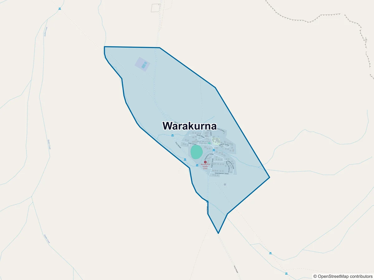 Map of Warakurna, WA, Australia