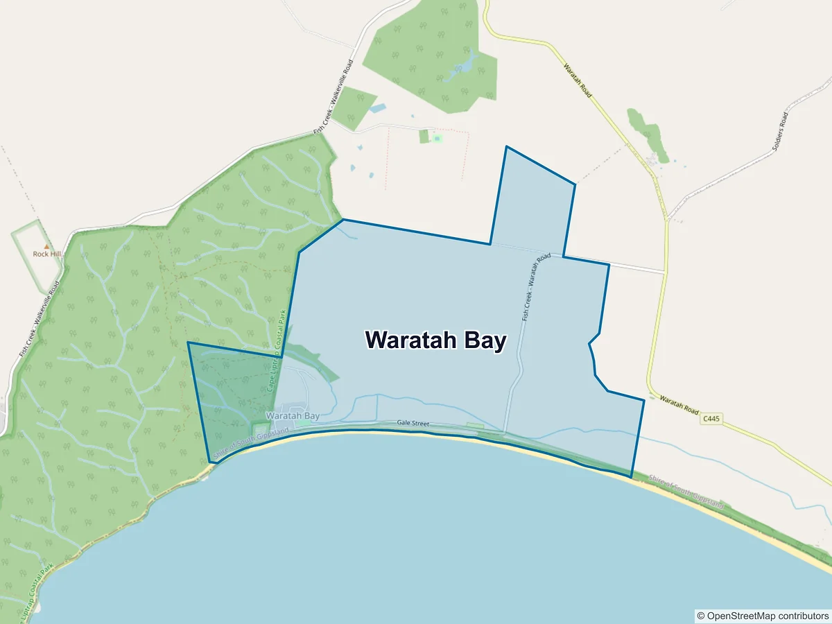Map of Waratah Bay, VIC, Australia