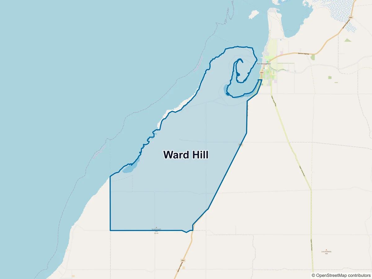 Map of Ward Hill, SA, Australia