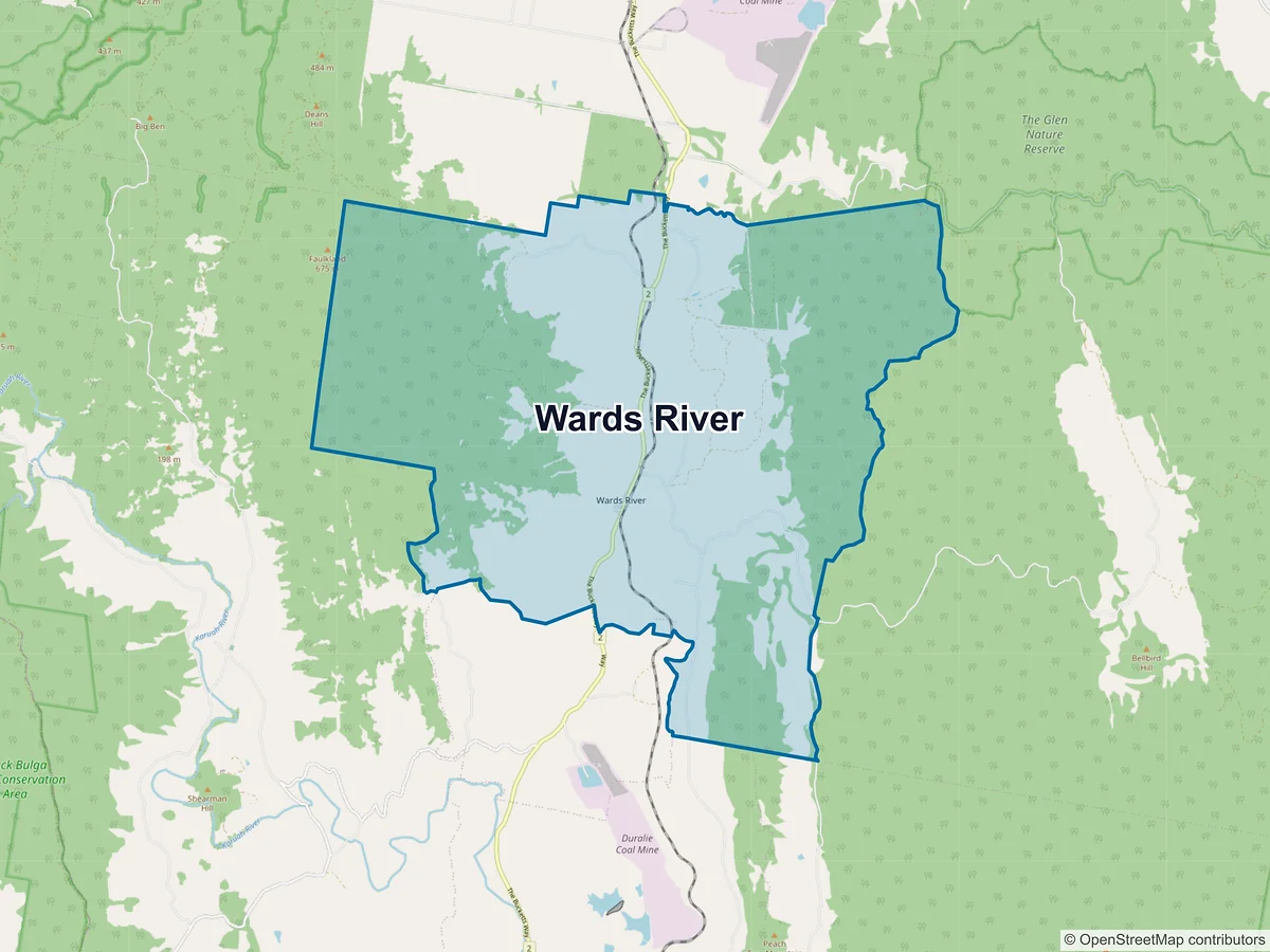 Map of Wards River, NSW, Australia