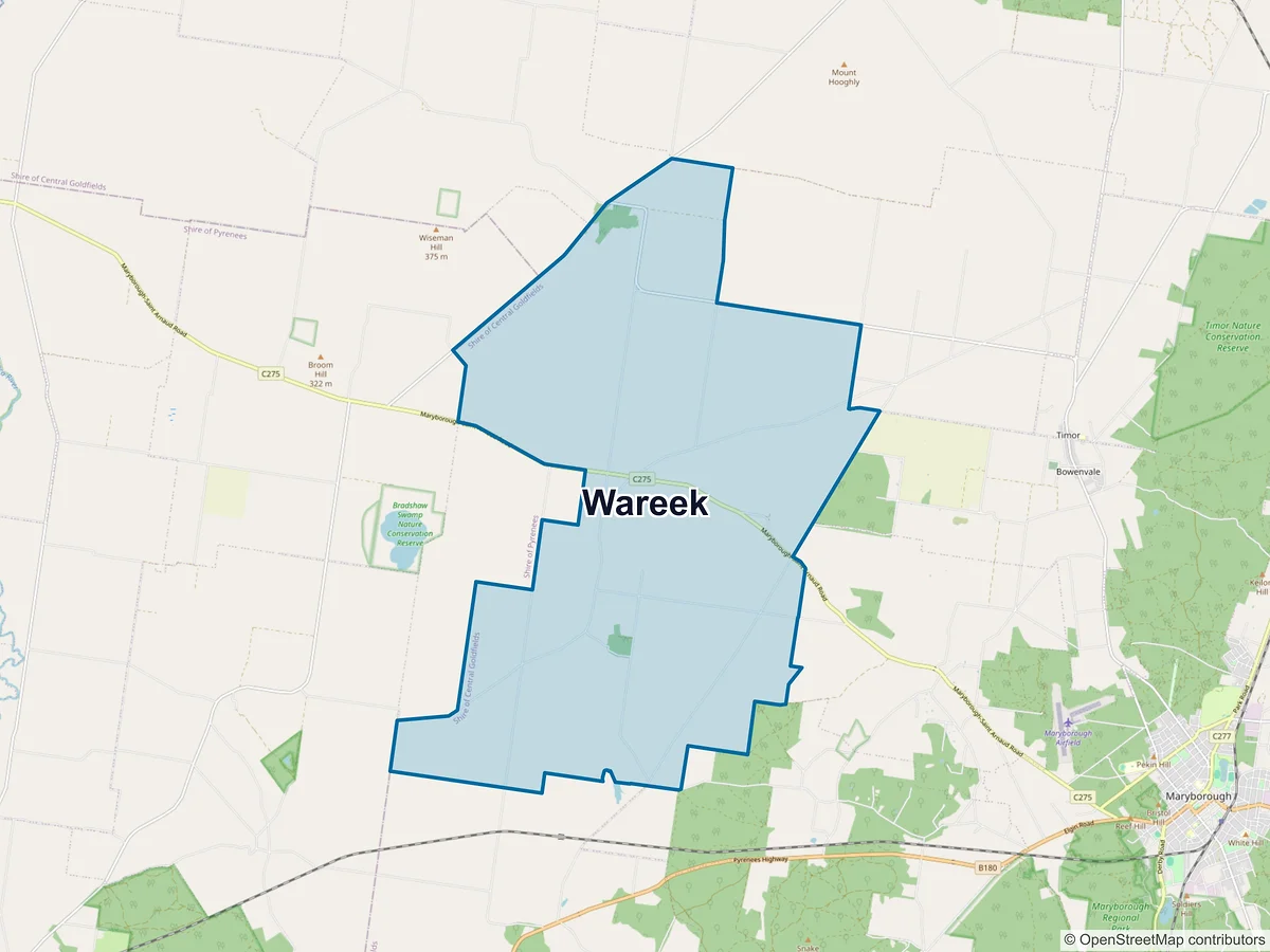Map of Wareek, VIC, Australia