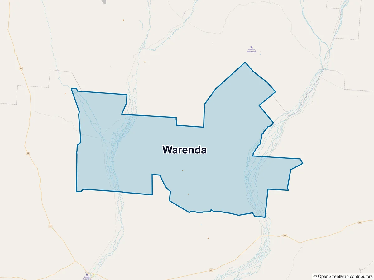 Map of Warenda, QLD, Australia