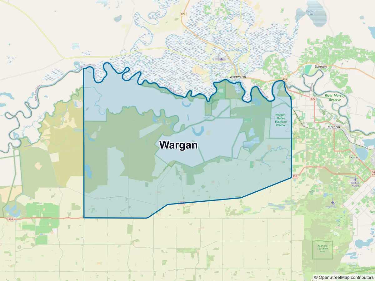 Map of Wargan, VIC, Australia
