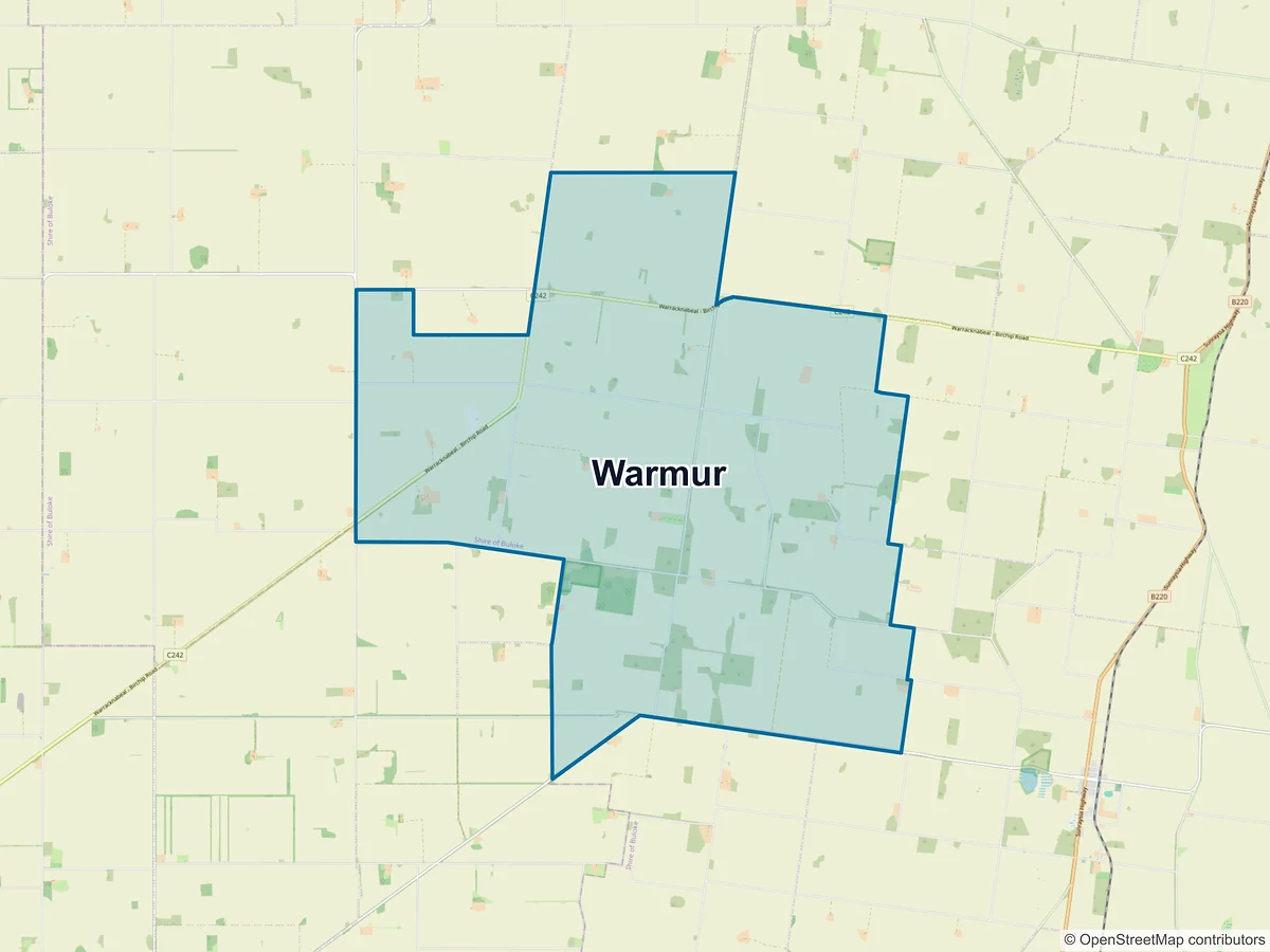 Map of Warmur, VIC, Australia