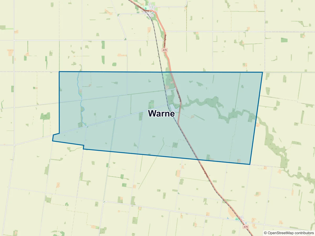Map of Warne, VIC, Australia