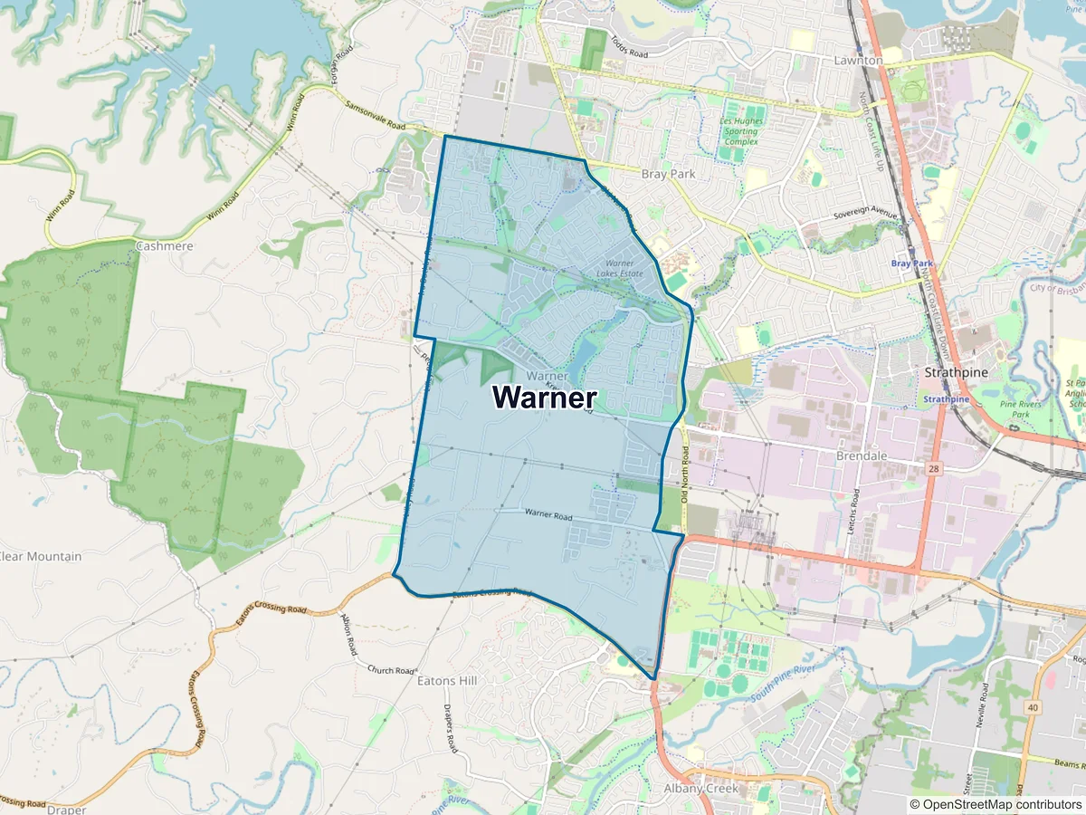 Map of Warner, QLD, Australia