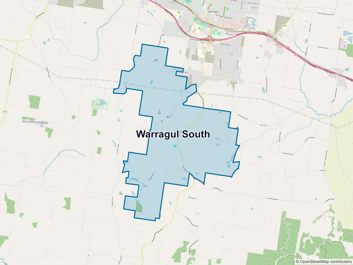 Map of Warragul South, VIC, Australia