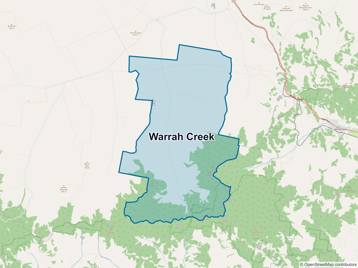Map of Warrah Creek, NSW, Australia