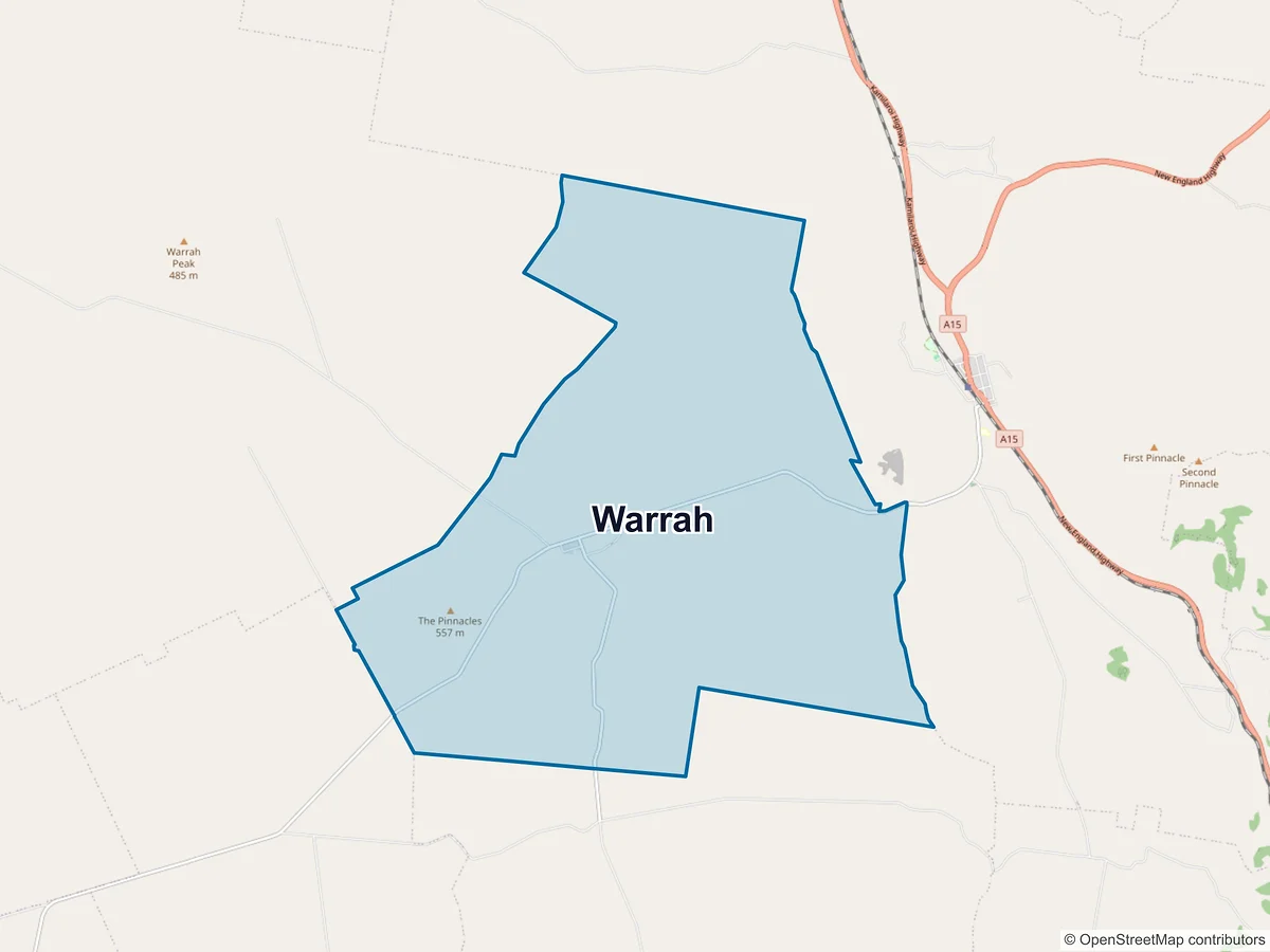 Map of Warrah, NSW, Australia