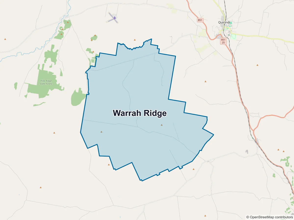 Map of Warrah Ridge, NSW, Australia
