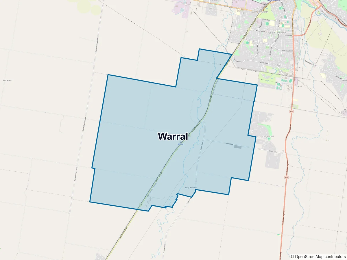 Map of Warral, NSW, Australia