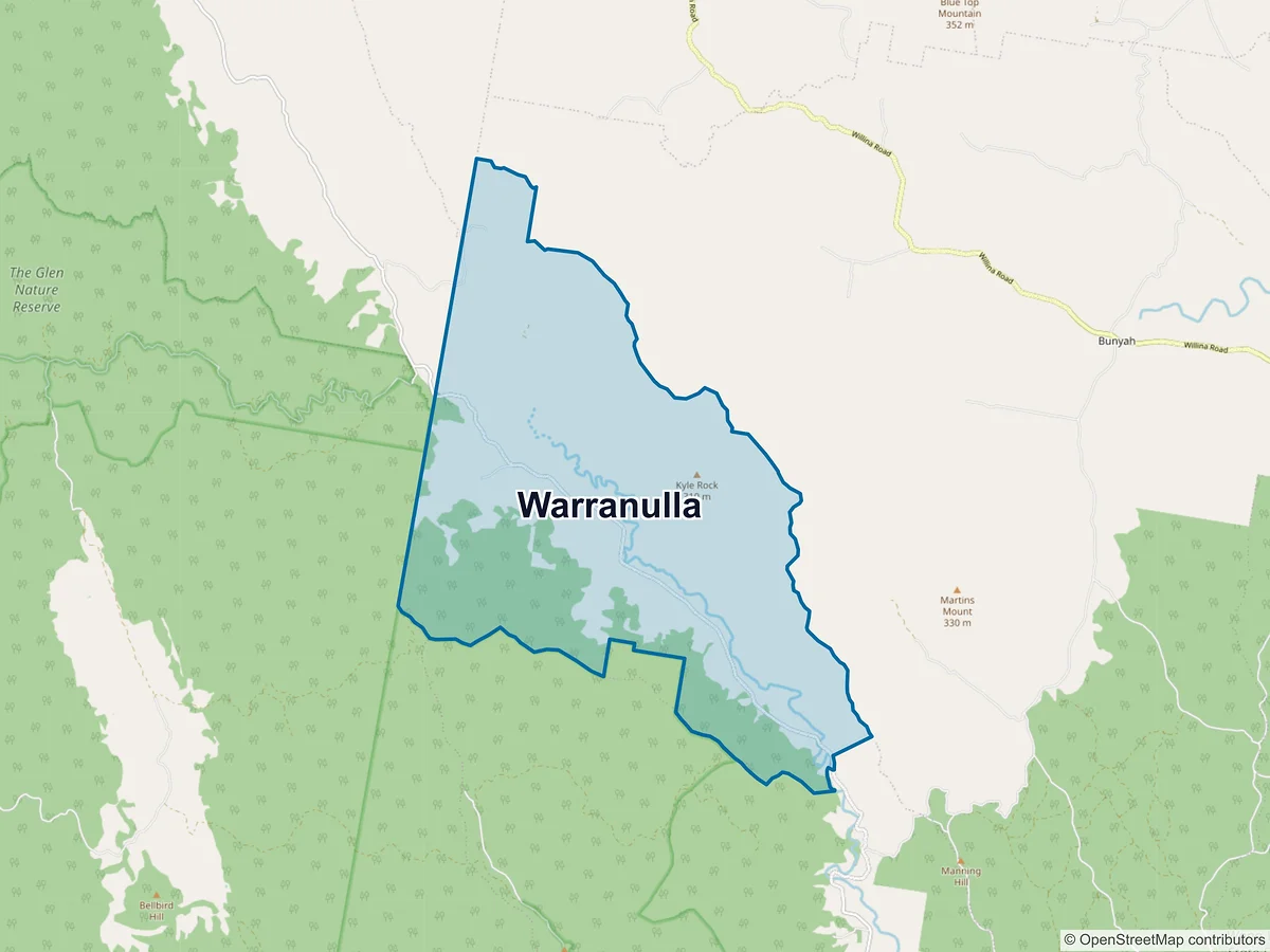 Map of Warranulla, NSW, Australia