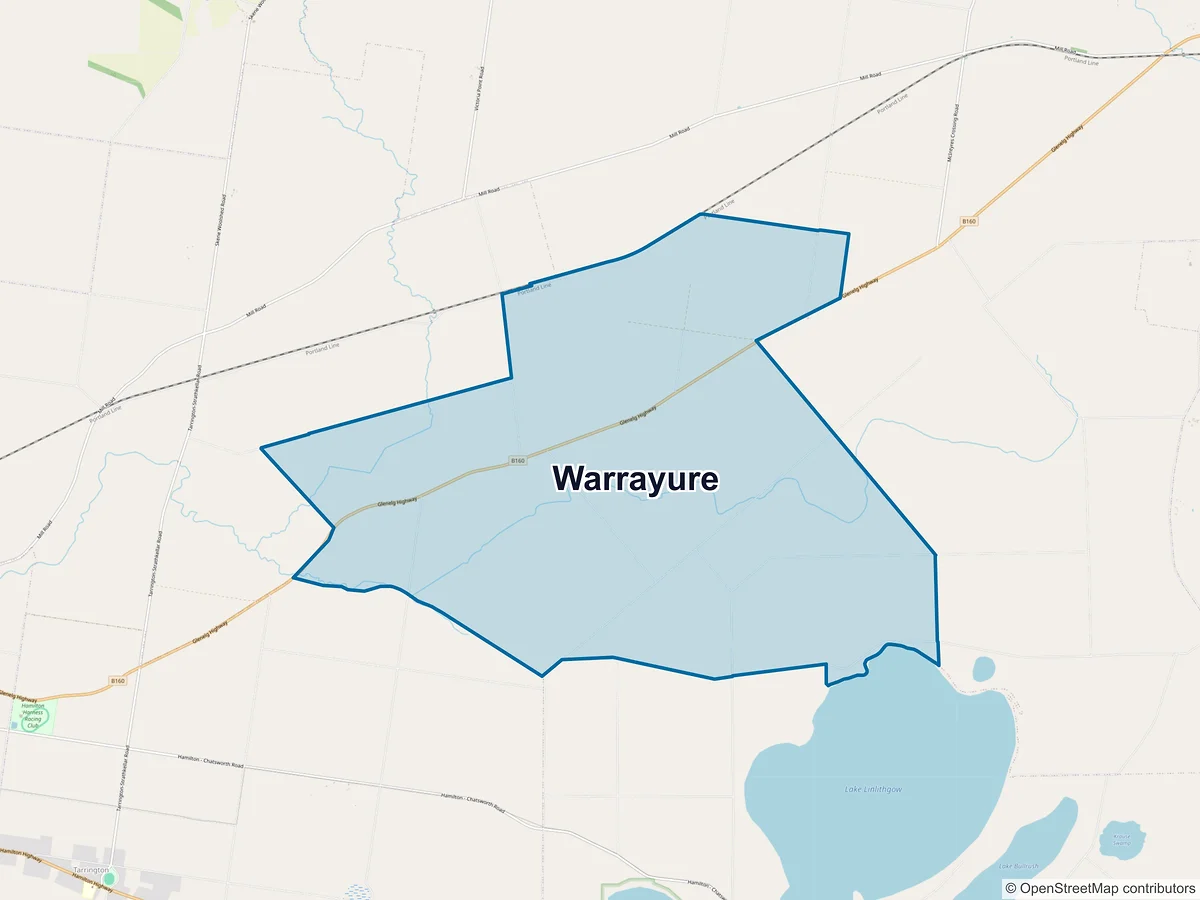 Map of Warrayure, VIC, Australia