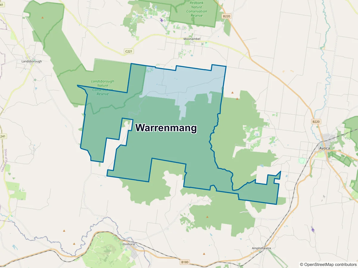 Map of Warrenmang, VIC, Australia