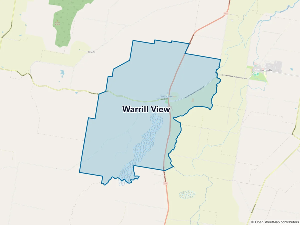 Map of Warrill View, QLD, Australia
