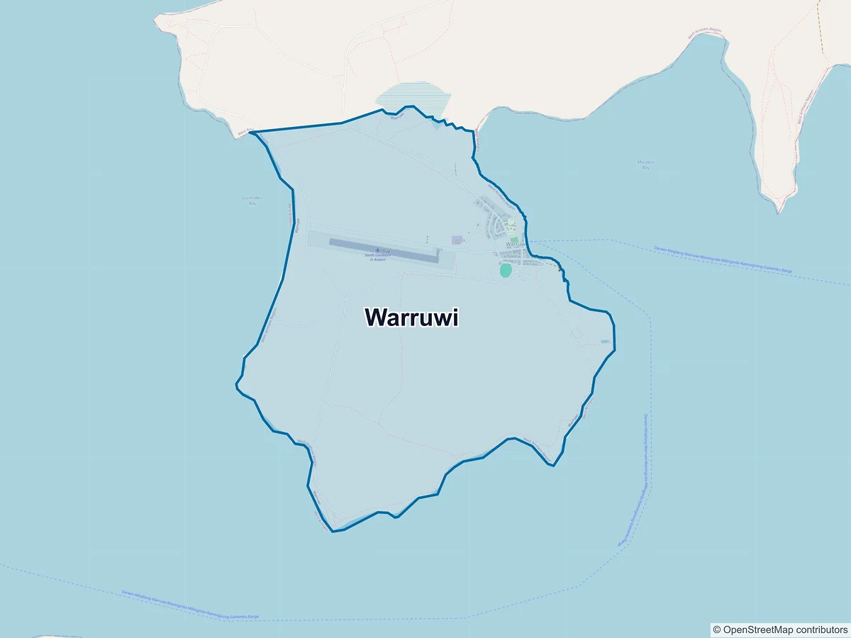 Map of Warruwi, NT, Australia