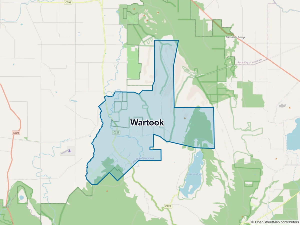 Map of Wartook, VIC, Australia