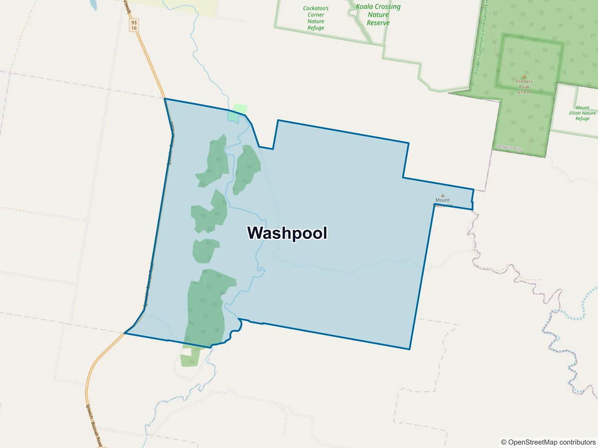Map of Washpool, QLD, Australia
