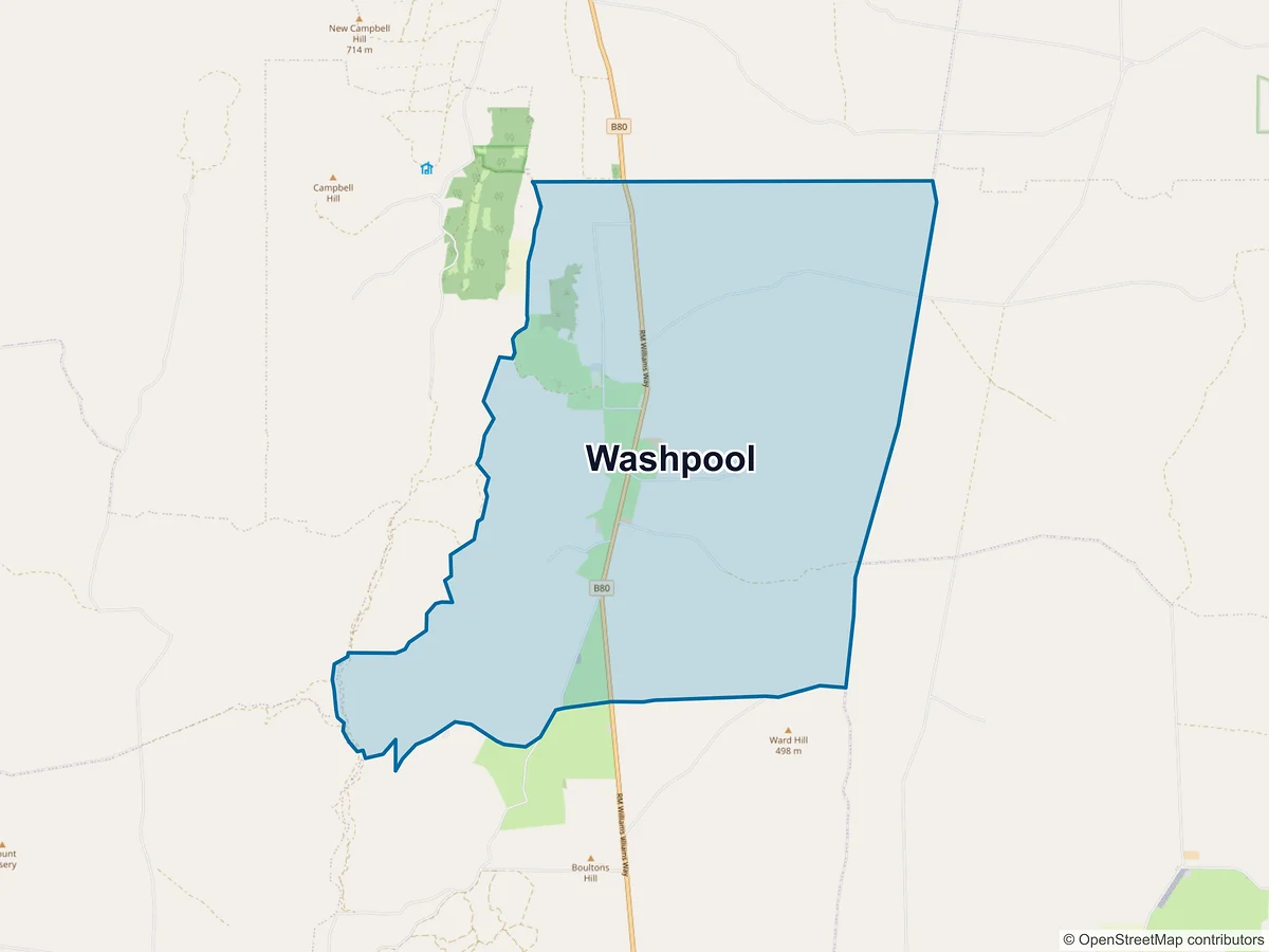Map of Washpool, SA, Australia