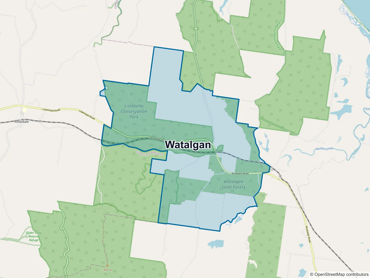 Map of Watalgan, QLD, Australia
