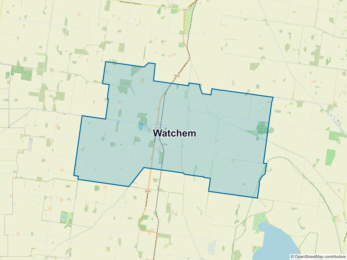 Map of Watchem, VIC, Australia