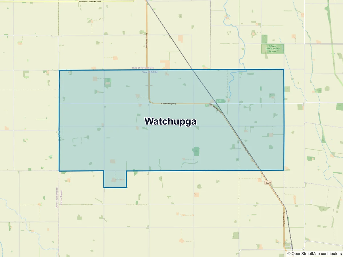 Map of Watchupga, VIC, Australia
