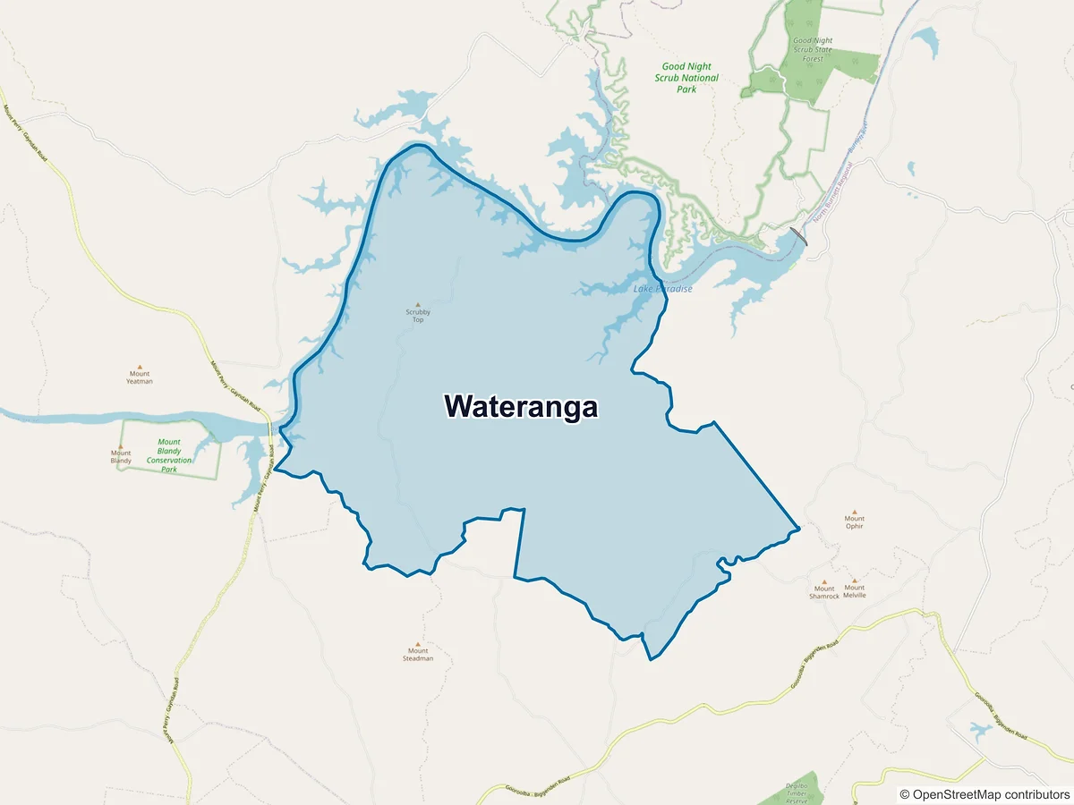 Map of Wateranga, QLD, Australia