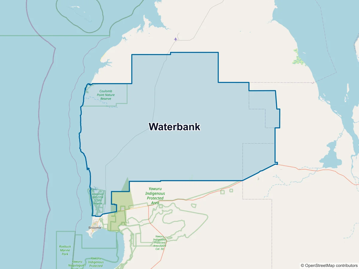 Map of Waterbank, WA, Australia