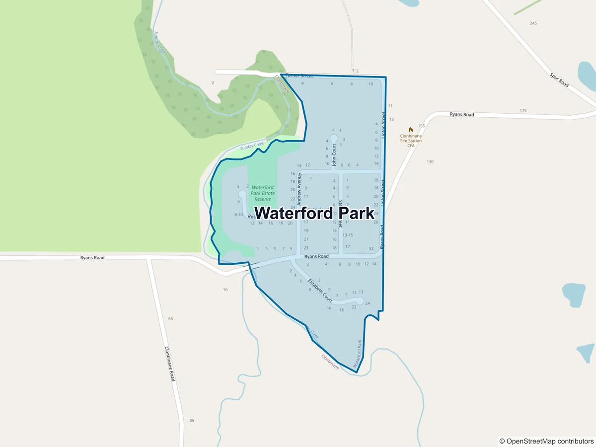 Map of Waterford Park, VIC, Australia