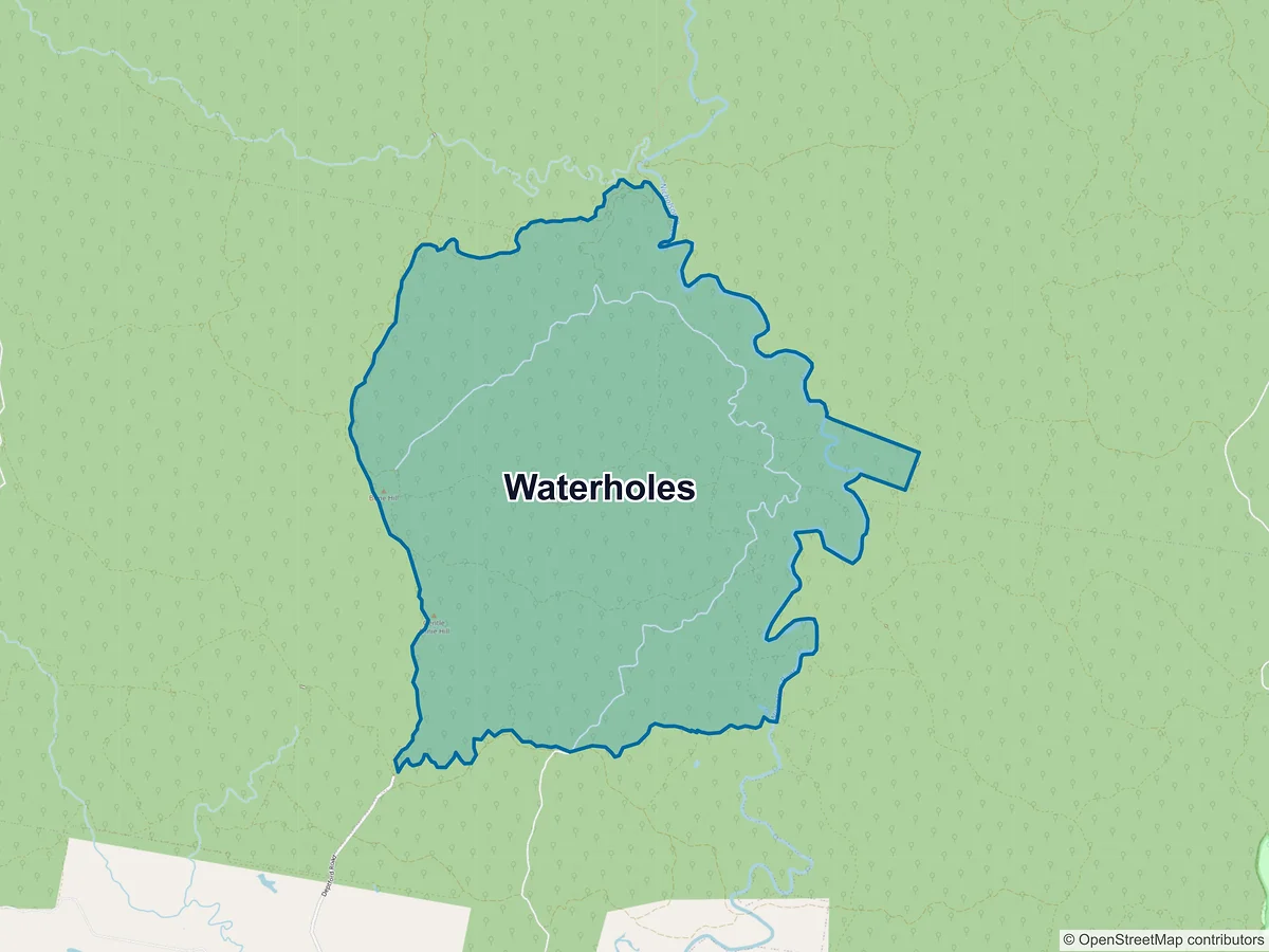 Map of Waterholes, VIC, Australia