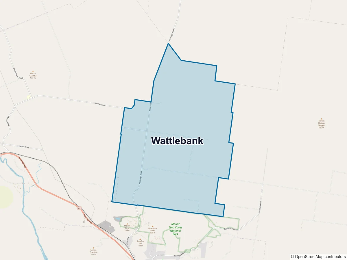 Map of Wattlebank, QLD, Australia