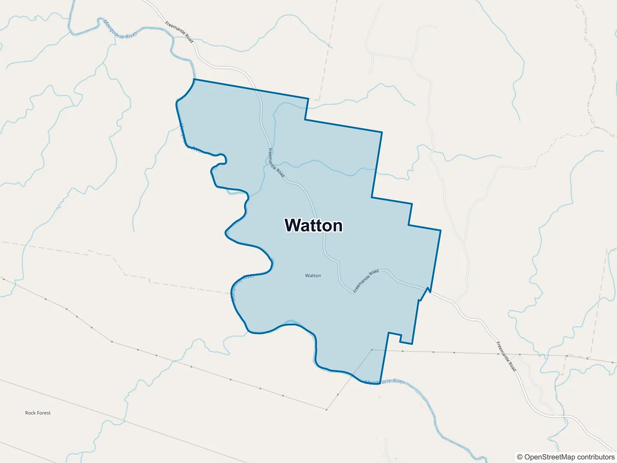 Map of Watton, NSW, Australia