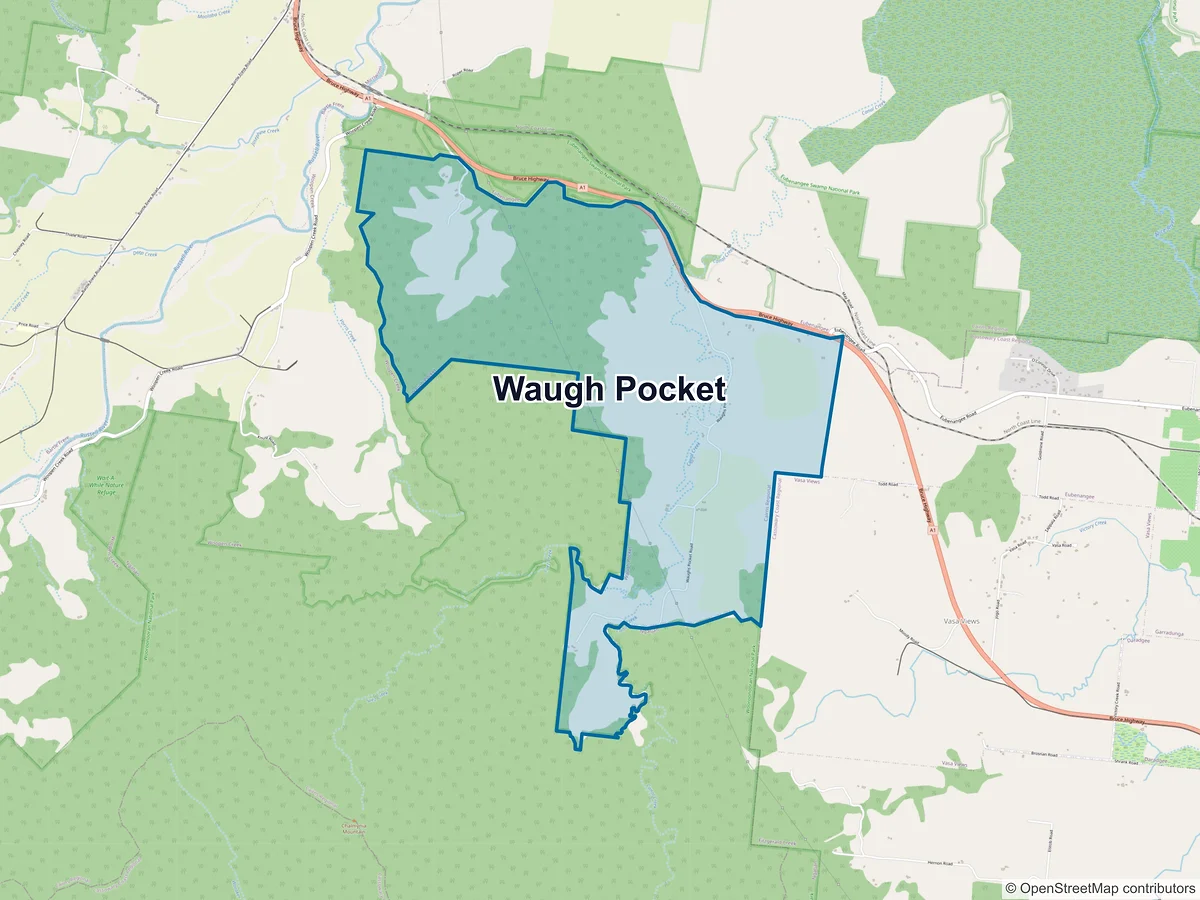 Map of Waugh Pocket, QLD, Australia