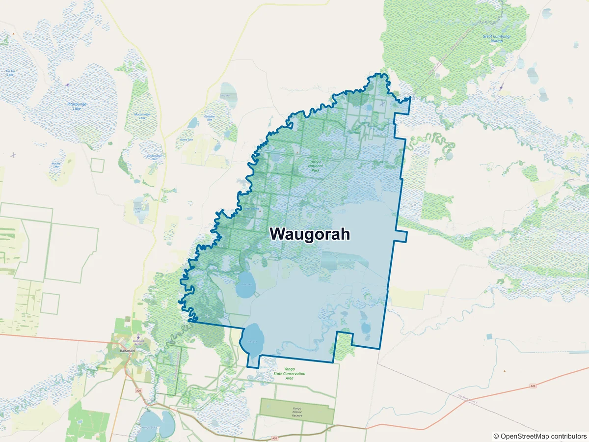 Map of Waugorah, NSW, Australia