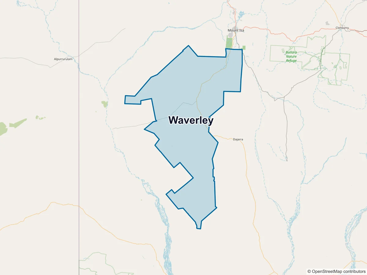 Map of Waverley, QLD, Australia