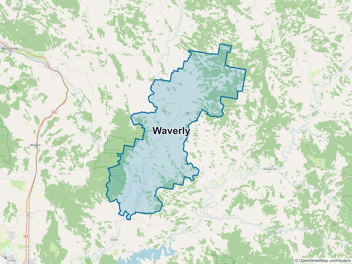 Map of Waverly, NSW, Australia