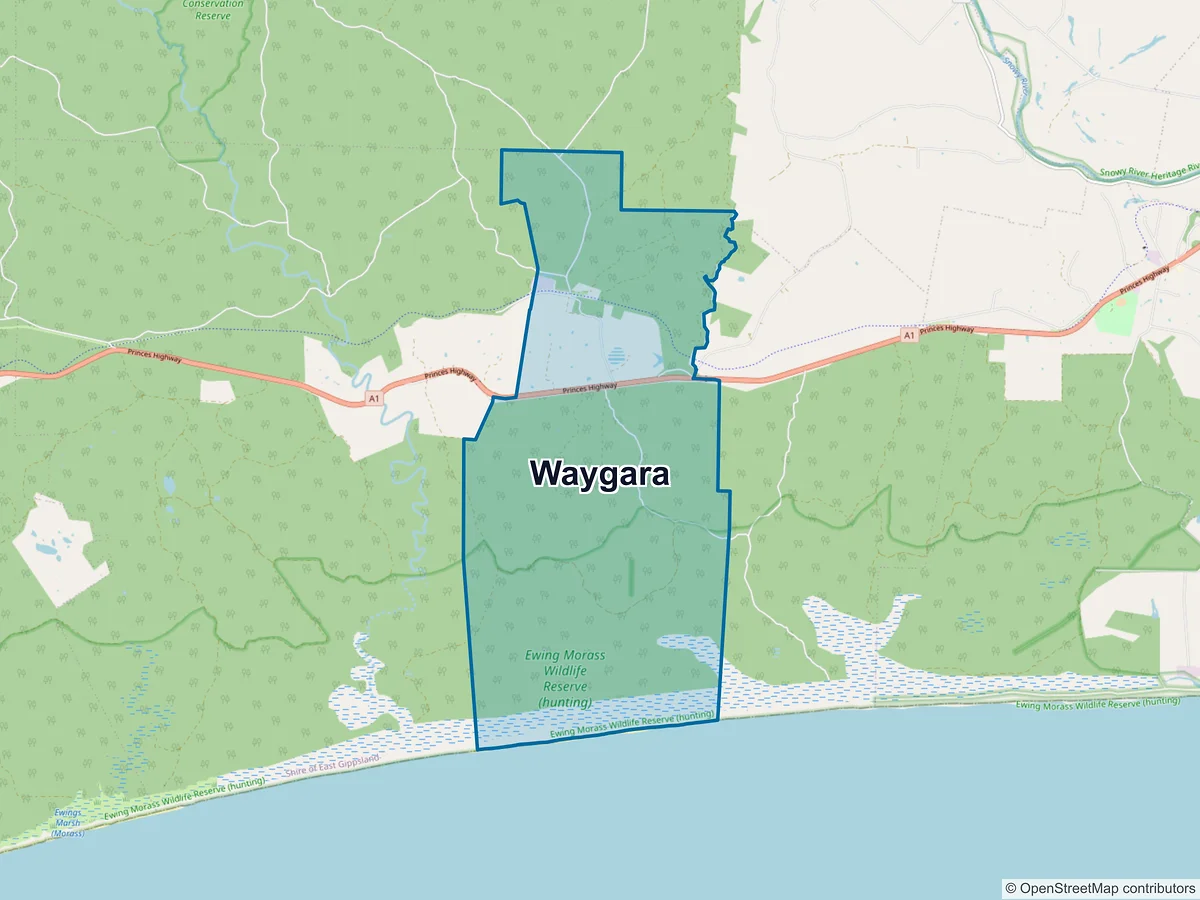 Map of Waygara, VIC, Australia