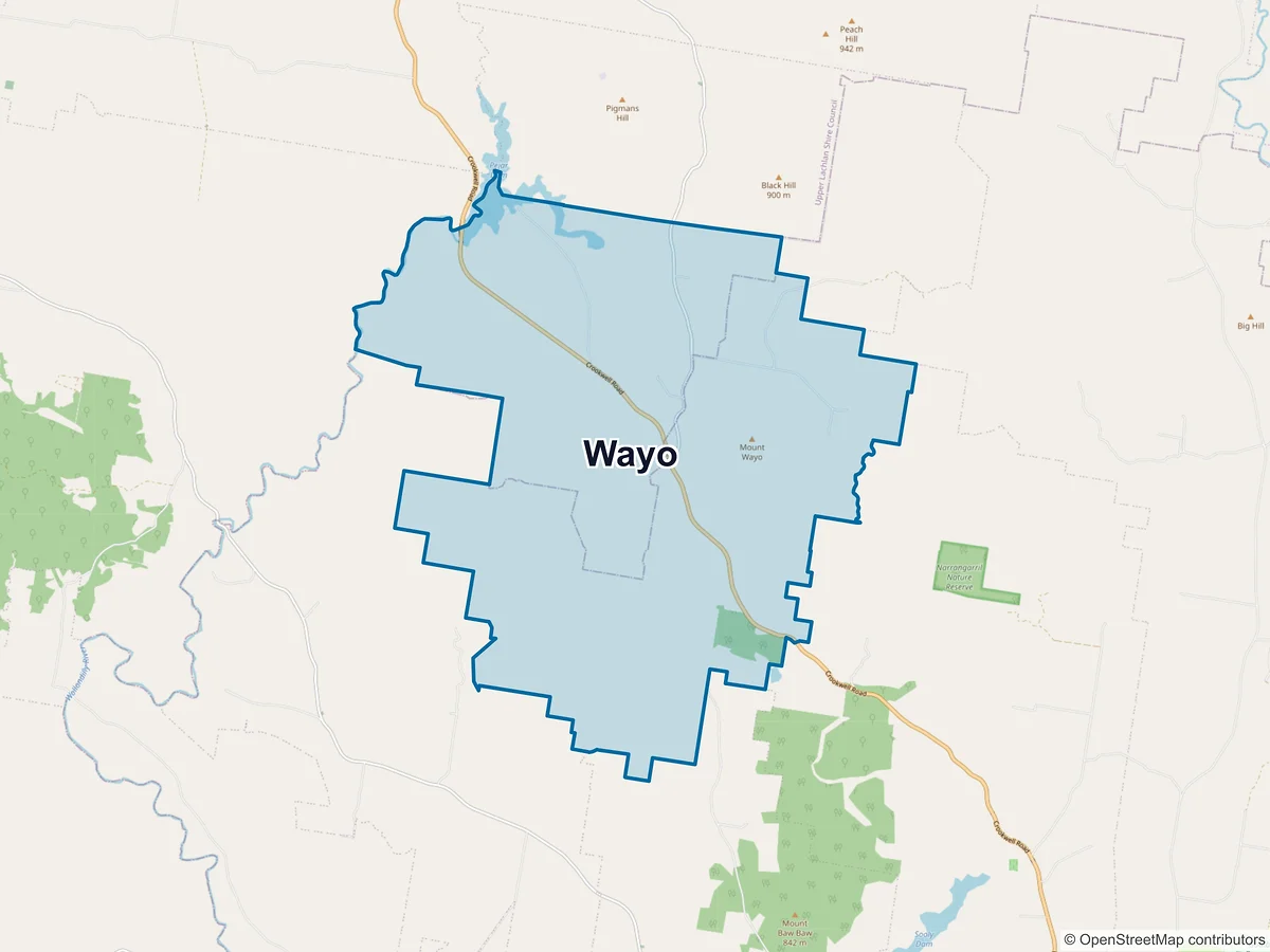 Map of Wayo, NSW, Australia