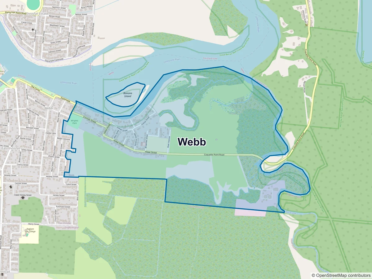 Map of Webb, QLD, Australia