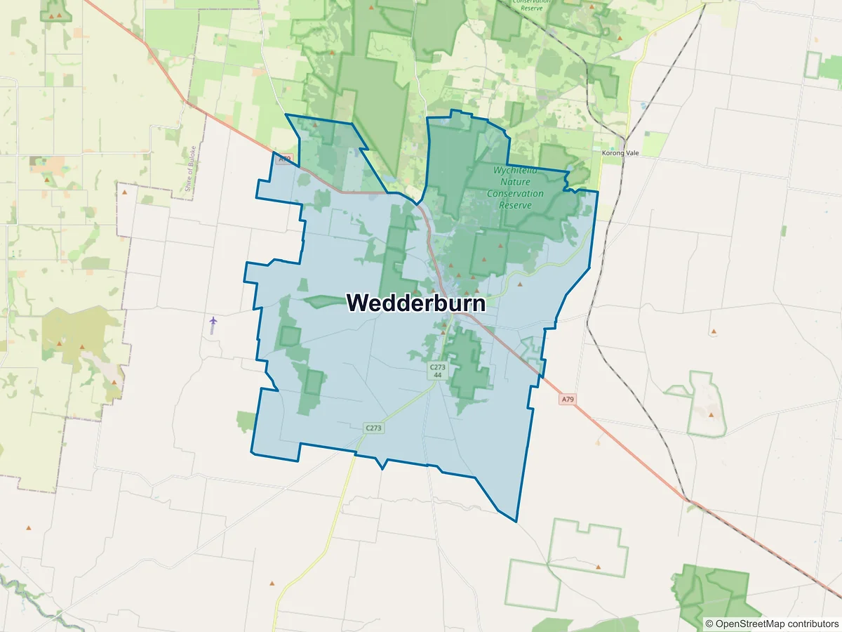 Map of Wedderburn, VIC, Australia