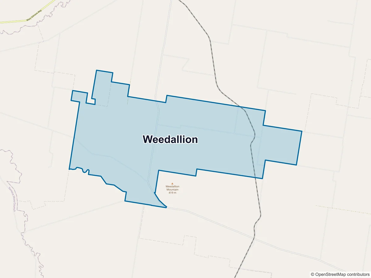 Map of Weedallion, NSW, Australia
