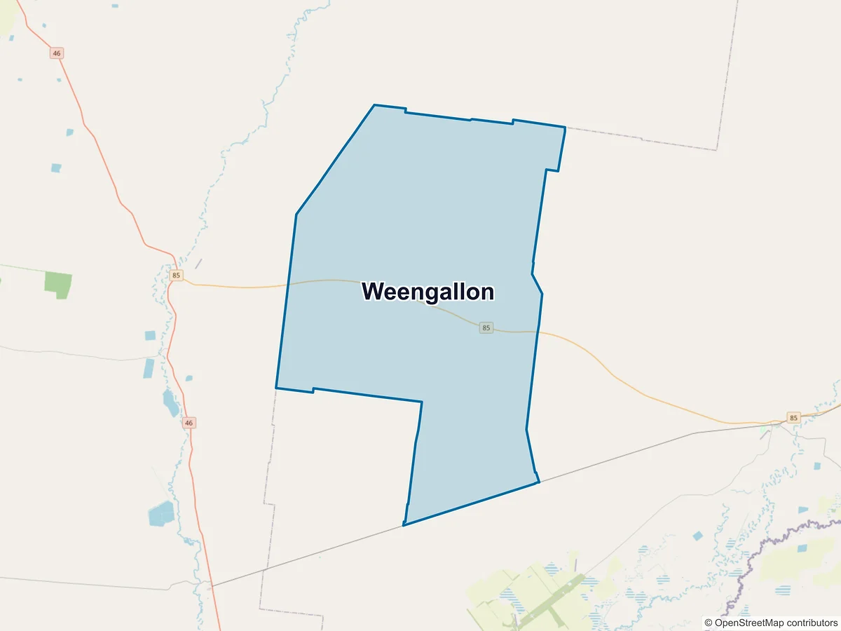 Map of Weengallon, QLD, Australia